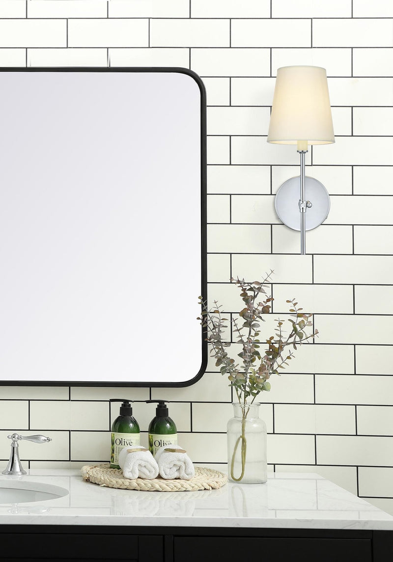 Mel 5.5" Bath Sconce in Chrome And White