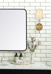Mel 5.5" Bath Sconce in Satin Gold And White