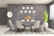 Eclipse 54" 7-Light Linear Pendant in Chrome And Frosted White