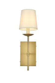 Eclipse Bath Sconce in Satin Gold And White
