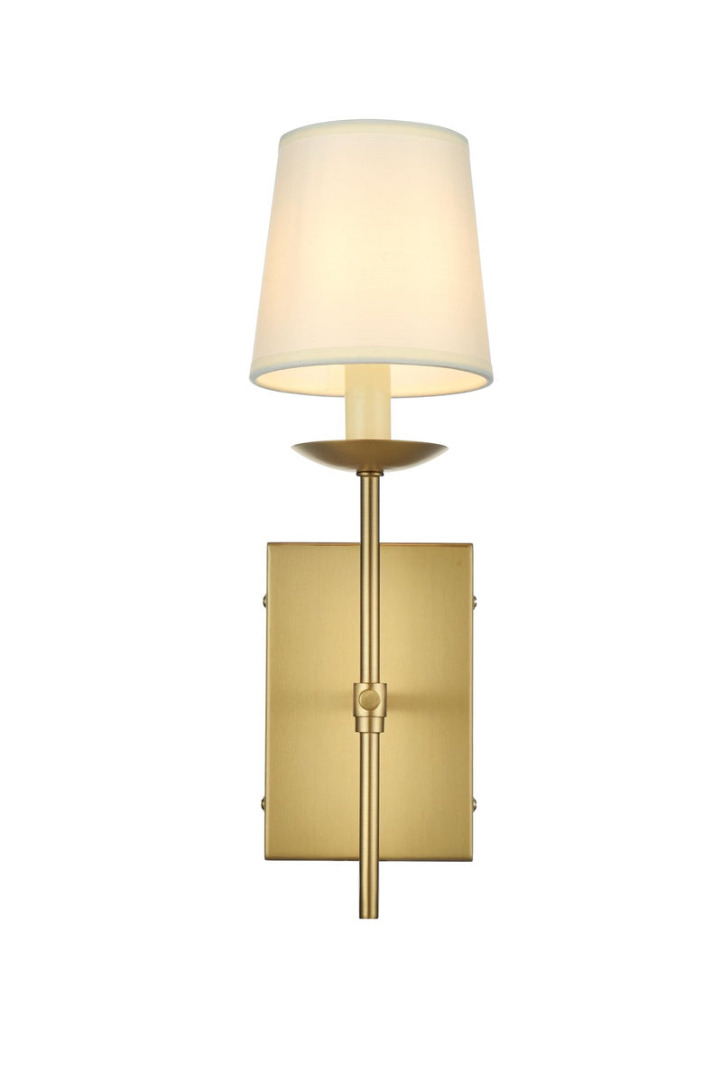 Eclipse Bath Sconce in Satin Gold And White