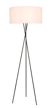 Cason Floor Lamp in Black And White Shade