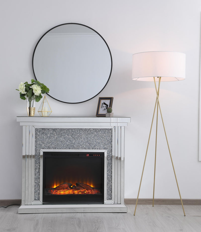 Cason Floor Lamp in Brass And White Shade