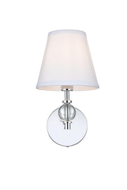 Bethany Bath Sconce in Chrome And White