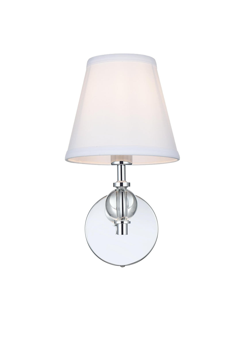 Bethany Bath Sconce in Chrome And White