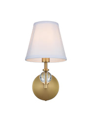 Bethany Bath Sconce in Satin Gold And White