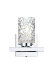 Cassie Bath Sconce in Chrome And Clear