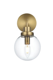 Hanson Bath Sconce in Satin Gold And Clear