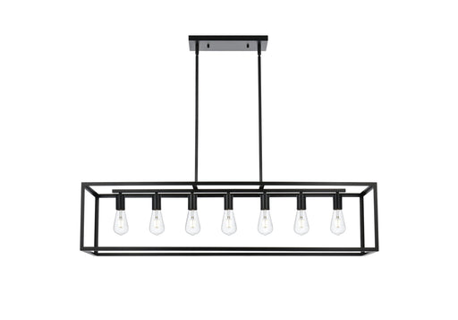 Judah 47" 7-Light Linear Pendant in Black
