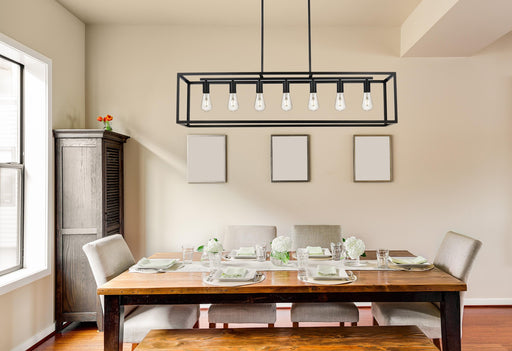 Judah 47" 7-Light Linear Pendant in Black