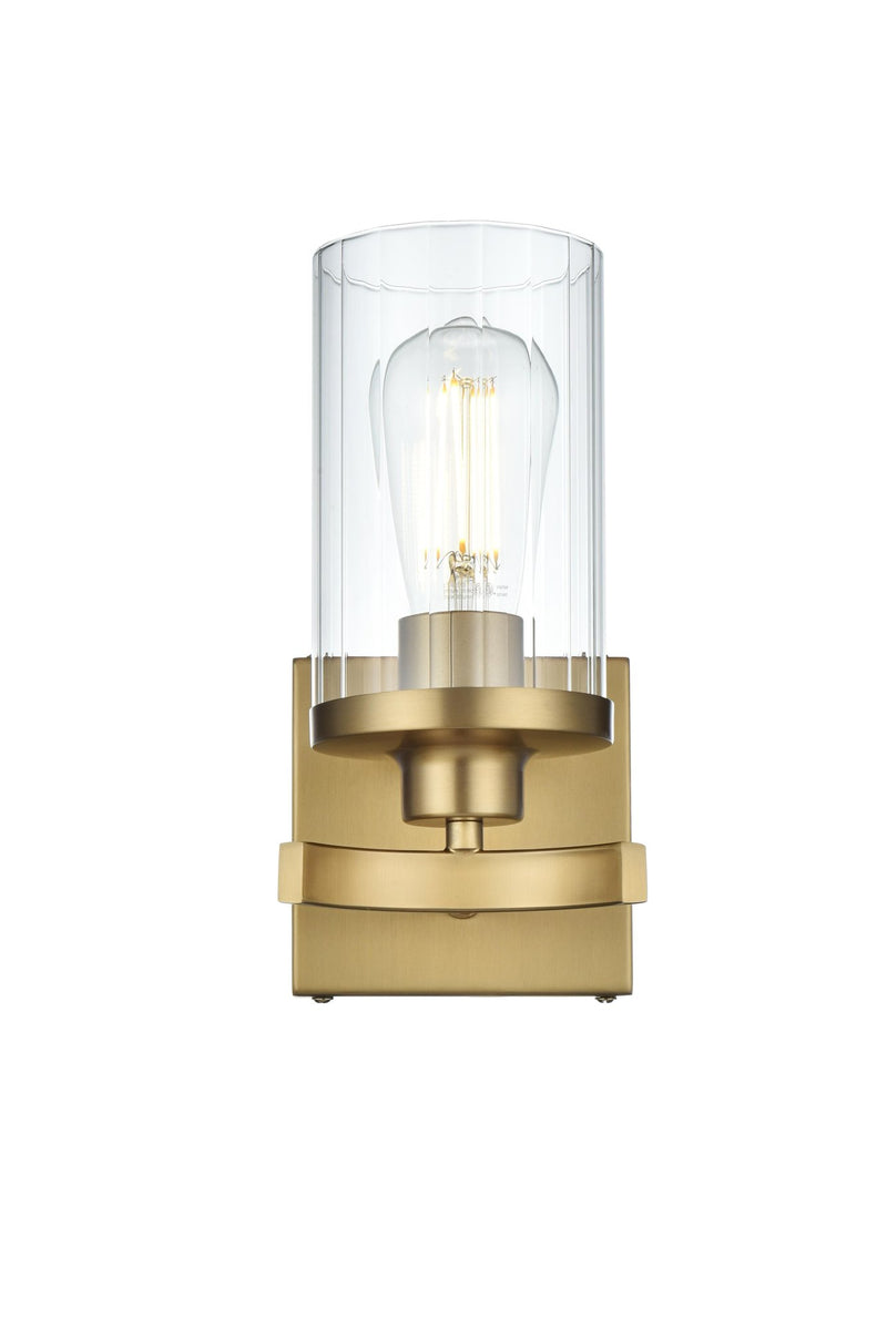 Saanvi Bath Sconce in Satin Gold And Clear