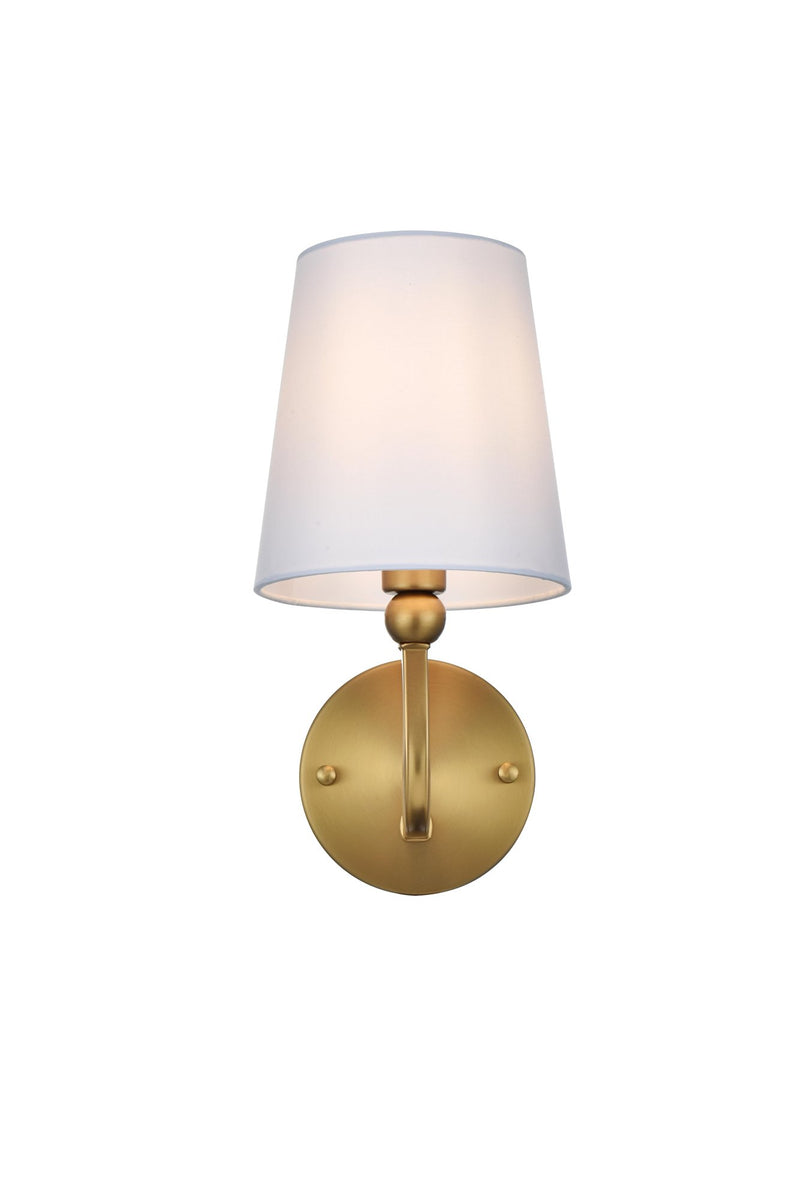 Colson Bath Sconce in Satin Gold And White