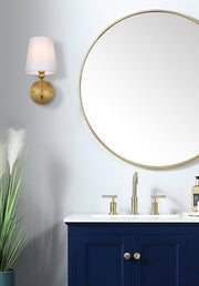 Colson Bath Sconce in Satin Gold And White