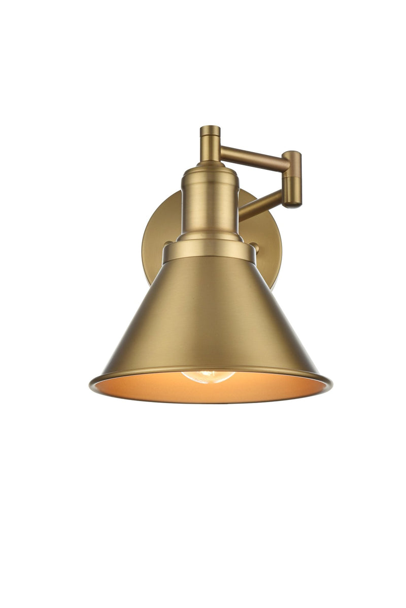 Judson Swing Arm Wall Lamp in Satin Gold