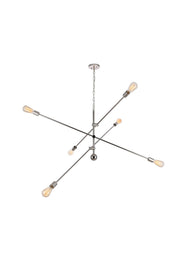 Axel 6-Light 55" Chandelier in Polished Nickel