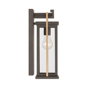 Lendel 1 Light 6" Outdoor Sconce in Twilight Bronze + Textured Gold