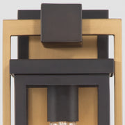 Lendel 1 Light 6" Outdoor Sconce in Twilight Bronze + Textured Gold