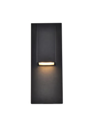 Raine 17" Rectangular Polycarbonate LED Outdoor Wall Sconce in Black