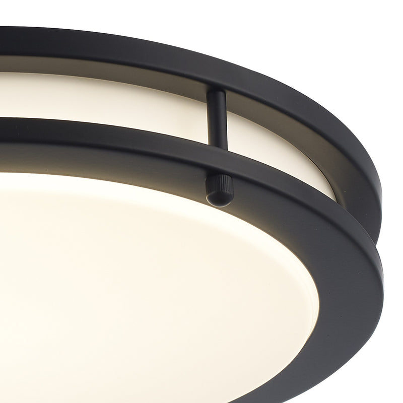 Tavian 12" LED Flush Mount in Black
