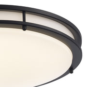 Tavian 18" LED Flush Mount in Black
