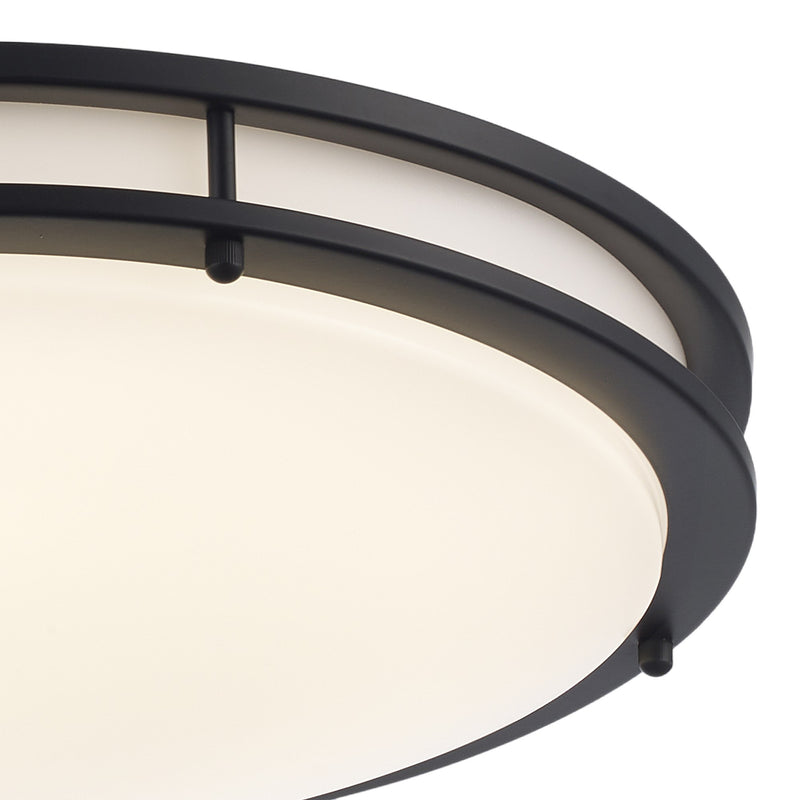 Tavian 18" LED Flush Mount in Black