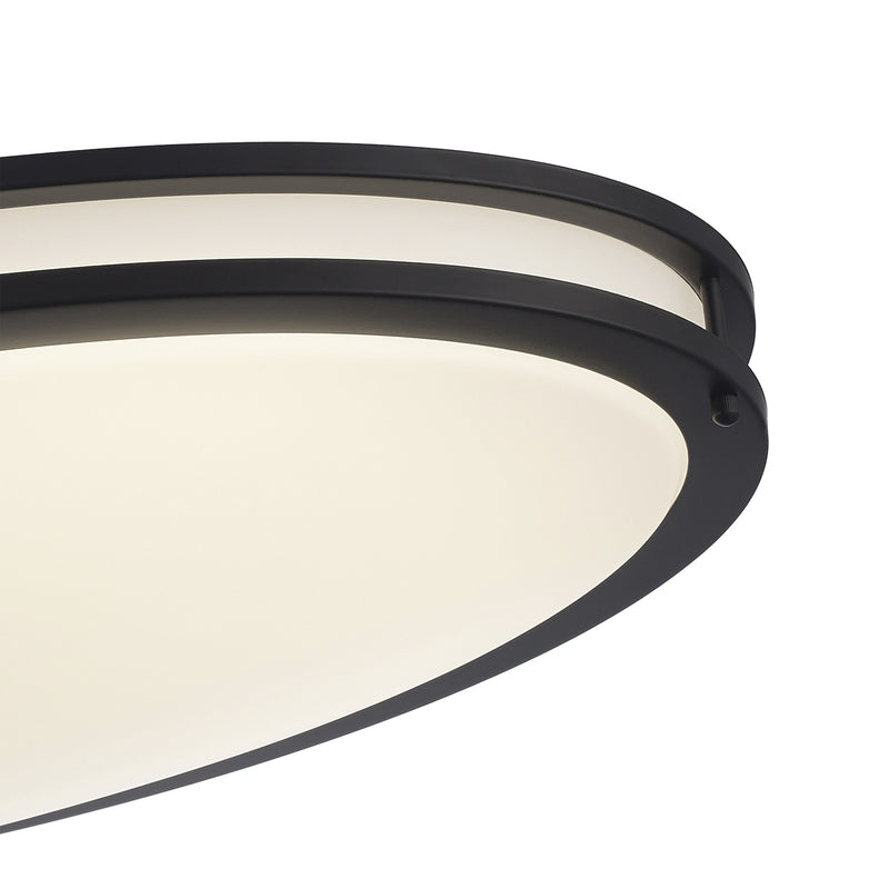 Tavian 32" Oval LED Flush Mount in Black