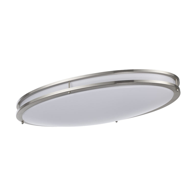 Tavian 32" Oval LED Flush Mount in Brushed Nickel