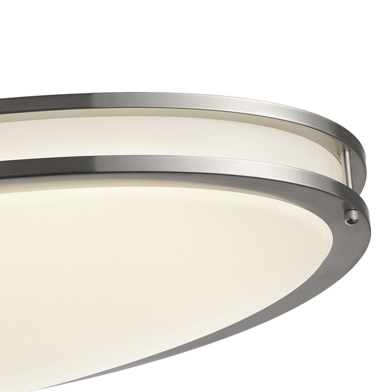 Tavian 32" Oval LED Flush Mount in Brushed Nickel
