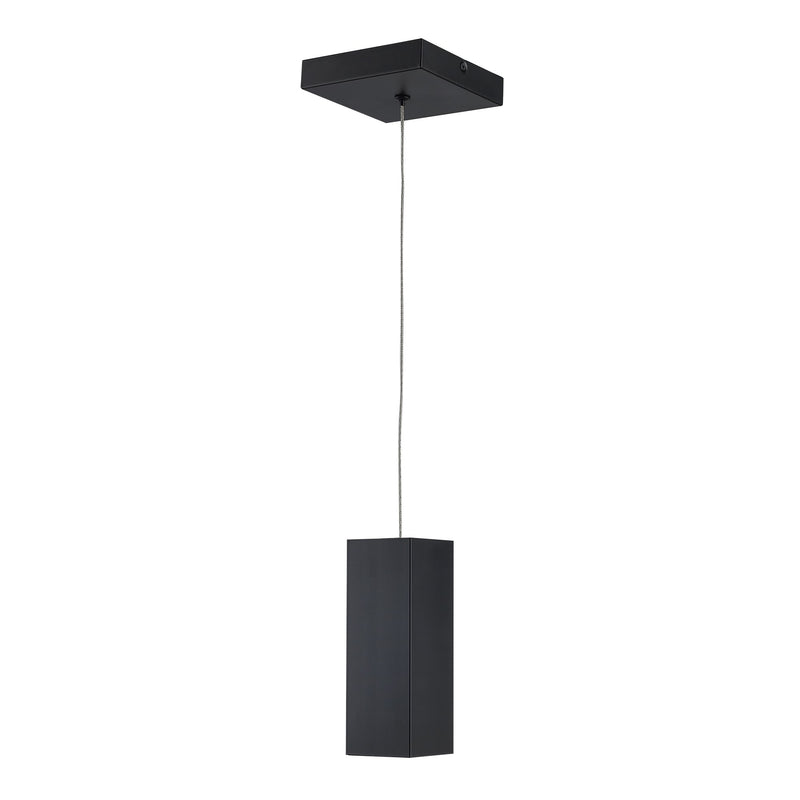 Rowland 5" Square LED Mini Pendant in Black