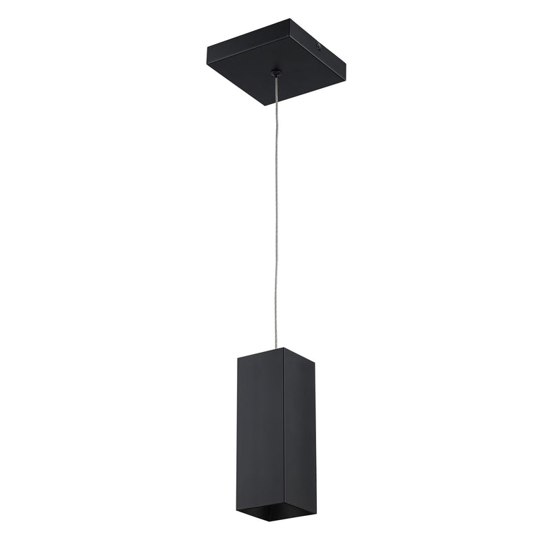 Rowland 5" Square LED Mini Pendant in Black