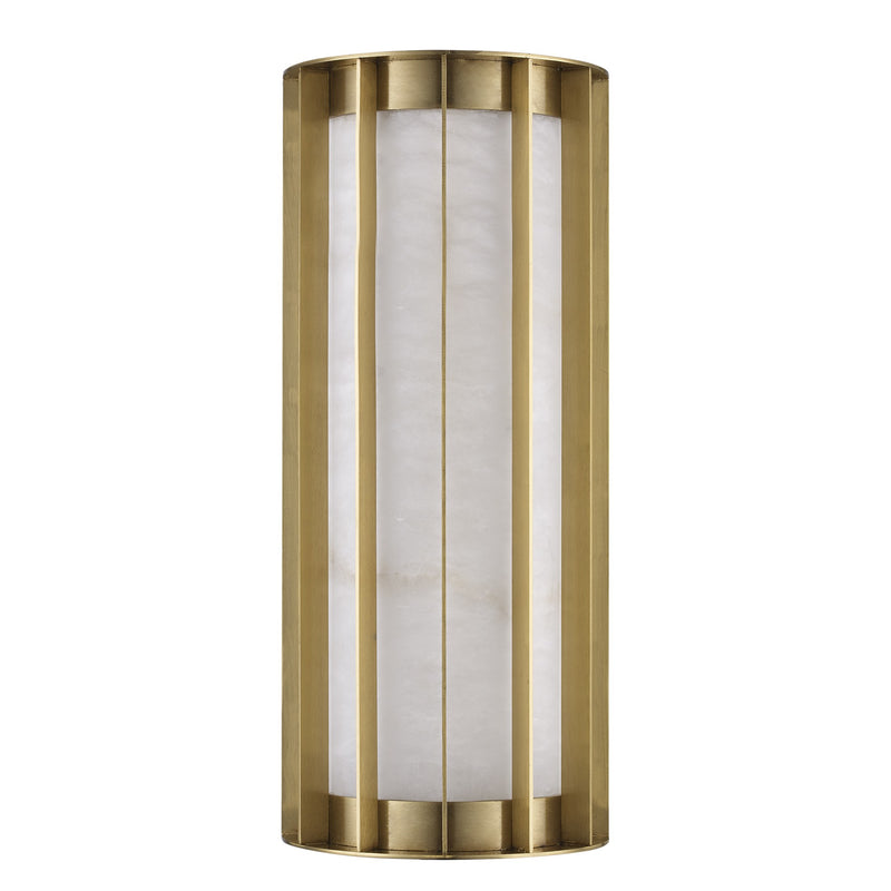 Winnie 14" LED Alabaster Wall Sconce in Antique Gold