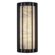 Winnie 14" LED Alabaster Wall Sconce in Black