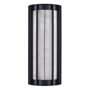 Winnie 14" LED Alabaster Wall Sconce in Black