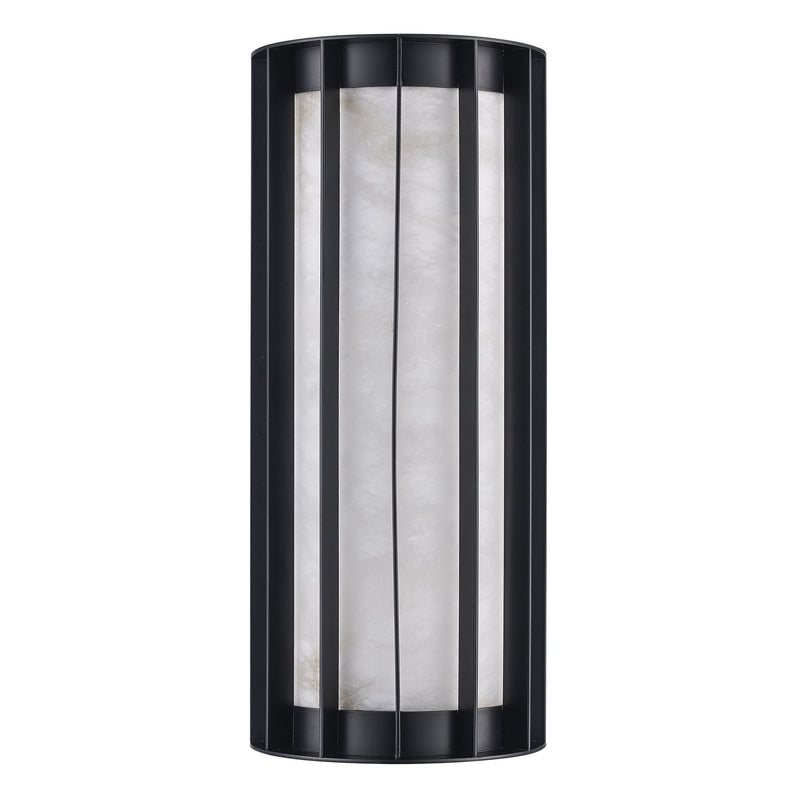 Winnie 14" LED Alabaster Wall Sconce in Black