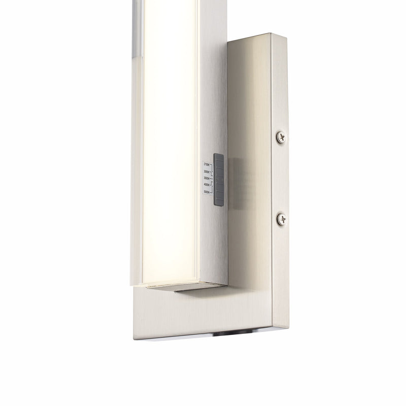 Slate 15" LED Wall Sconce in Brushed Nickel