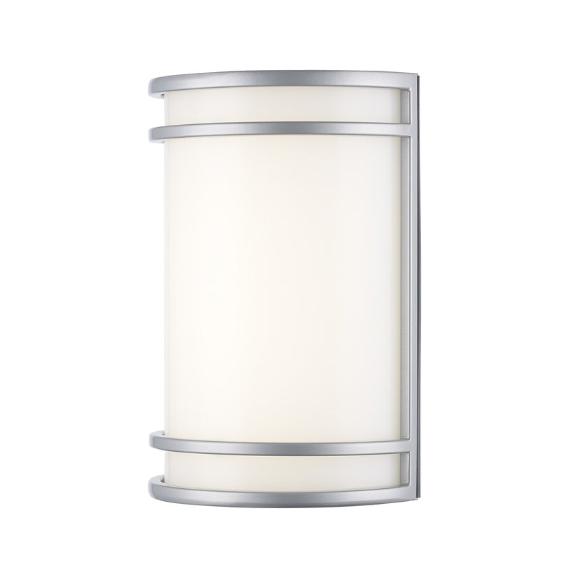 Zorand 10" LED Outdoor Wall Light in Silver