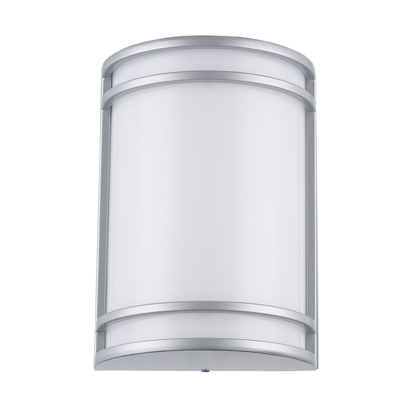 Zorand 10" LED Outdoor Wall Light in Silver
