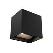 Geneva 4" Square Outdoor Wall Sconce in Black