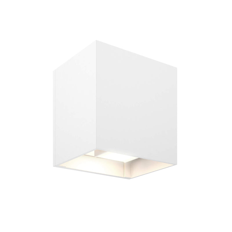 Geneva 4" Square Outdoor Wall Sconce in White