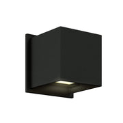 Cubix 4" Square Outdoor Wall Sconce in Black