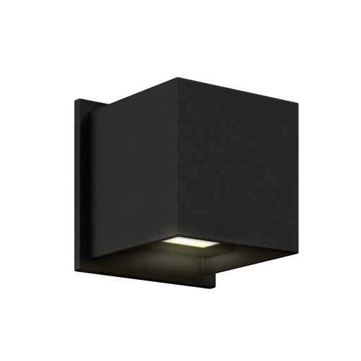 Cubix 4" Square Outdoor Wall Sconce in Black