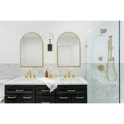 Lena 1 Light 6" Sconce in Black Forged in a room setting