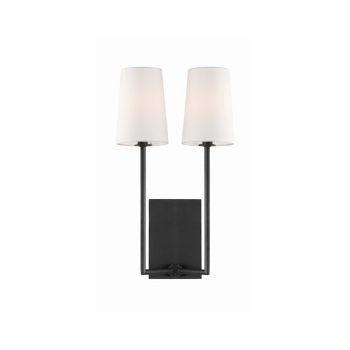 Lena 2 Light 10" Sconce in Black Forged