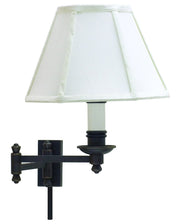 Library Light 10" Plug-In Swing Arm Wall Lamp in Oil Rubbed Bronze