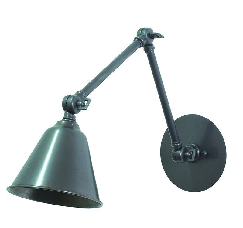 Library Light Adjustable LED Swing Arm Wall Lamp in Oil Rubbed Bronze