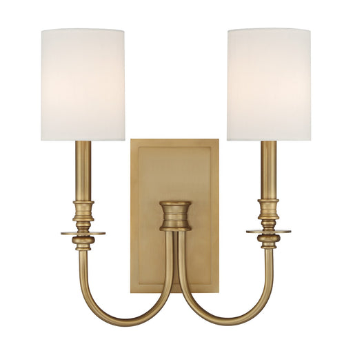 Lloyd 2 Light 14.5" Sconce in Aged Brass