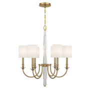 Lloyd 6 Light 26" Chandelier in Aged Brass