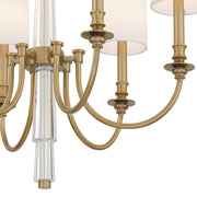 Lloyd 6 Light 26" Chandelier in Aged Brass