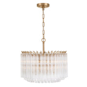 Lofton 5 Light 18" Pendant in Aged Brass