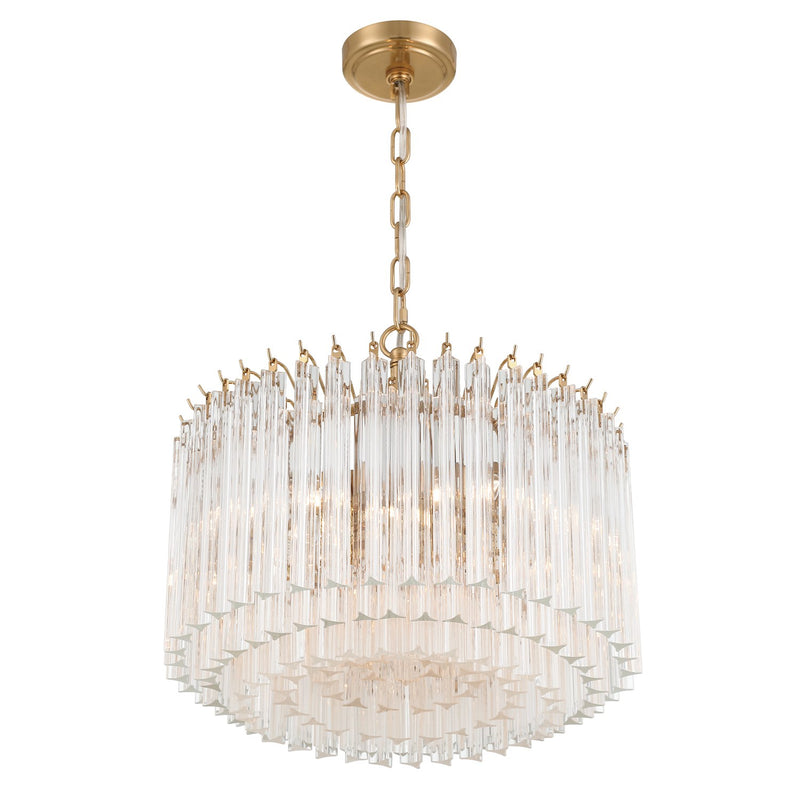 Lofton 5 Light 18" Pendant in Aged Brass